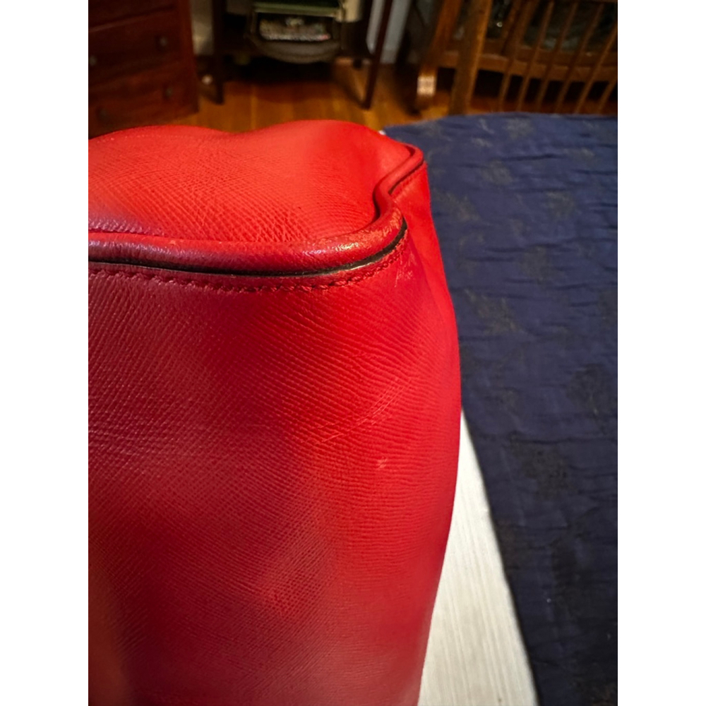 Prada Red Leather Barrel Bag - Picture 11 of 16